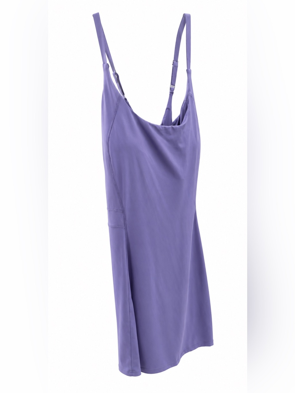 Women’s Lavender athletic Mini dress built in bra, shorts with pockets Tennis
